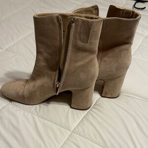 Jessica Simpson Beige Suede Heeled Boots